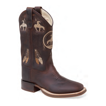 Old West Youth Boots - Cimaron - Brown